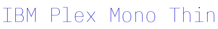 IBM Plex Mono Thin шрифт